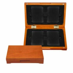 Best Sale 🔥 Coin Collector Oak Display Box For 4 Slabbed Coins 🥰