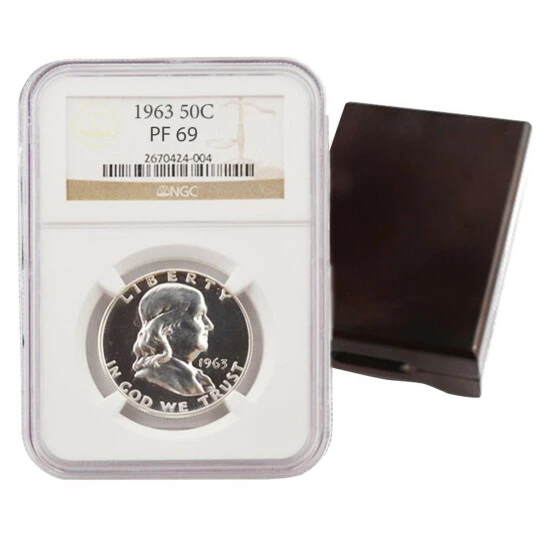 Brand new β¨ Coin Collector 1963 PF69 NGC Benjamin Franklin 90% Silver Half Dollar π₯°