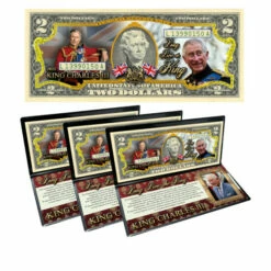 Coupon 🔔 Coin Collector King Charles III Colorized $2 Bill - Set Of 3 🎁