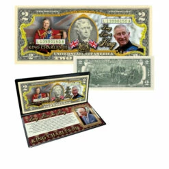 Top 10 👍 Coin Collector King Charles III Colorized $2 Bill ⭐