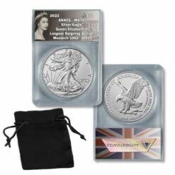 Best reviews of 👏 Coin Collector 2022 MS70 ANACS Silver Eagle Dollar Coin With Queen Elizabeth II Label 💯