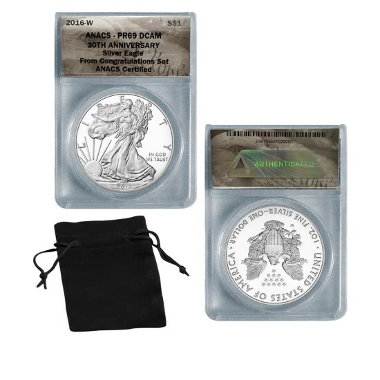 Best Sale 🌟 Coin Collector 2016-W PR69 DCAM 30th Anniversary Congratulations Set Silver Eagle 🎉