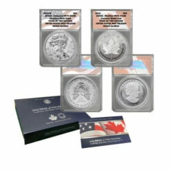 Cheap ⌛ Coin Collector 2019 RP70 U.S. Mint Pride Of Two Nations Silver Eagle & Maple Leaf Set 🎉