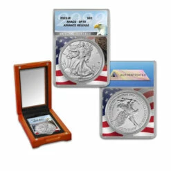 Top 10 👏 Coin Collector 2022 SP70 ANACS Satin-Finish Advance Release Silver Eagle Dollar Coin ⭐