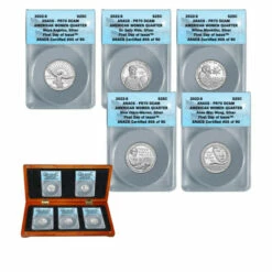 Deals ⭐ Coin Collector 2022-S PR70 ANACS FDOI LE 90 American 👩 Women 5-Quarter Silver Proof Set 👍