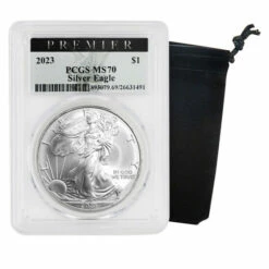 Deals ✨ Coin Collector 2023 MS70 PCGS Premier Label Silver Eagle Dollar Coin 🔔