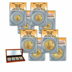 Best Pirce 🌟 Coin Collector 2023 MS70 ANACS FDOI Limited Edition Of 17 Gold Eagle 4-Coin Set 👏