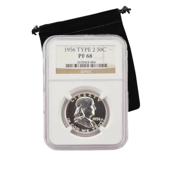 Cheap π― Coin Collector 1956 PF68 NGC T2 Benjamin Franklin 90% Silver Half Dollar π₯°