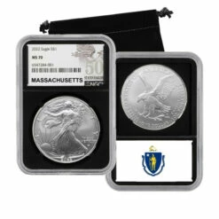 Top 10 🌟 Coin Collector 2022 MS70 NGC 50 States Silver Eagle Series Coin - Massachusetts 🧨