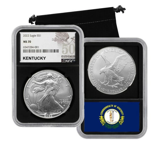 Top 10 ๐ Coin Collector 2022 MS70 NGC 50 States Silver Eagle Series Coin - Kentucky โจ