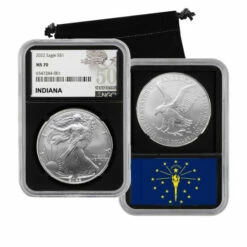 Discount 🤩 Coin Collector 2022 MS70 NGC 50 States Silver Eagle Series Coin - Indiana ⭐