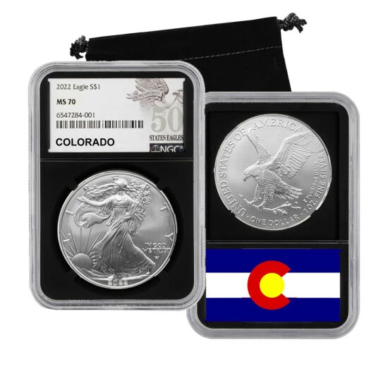 Best deal โ Coin Collector 2022 MS70 NGC 50 States Silver Eagle Series Coin - Colorado โ