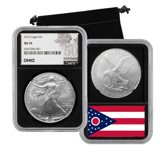 Flash Sale ๐ Coin Collector 2022 MS70 NGC 50 States Silver Eagle Series Coin - Ohio ๐งจ