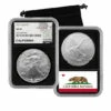 Cheap 🛒 Coin Collector 2022 MS70 NGC 50 States Silver Eagle Series Coin - California 🌟