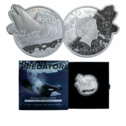 Flash Sale 🧨 Coin Collector 2022 Solomon Islands Limited Edition Killer Whale 2 Oz. Silver $5 Coin ❤️