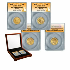 New 🎁 Coin Collector 2021 MS70 ANACS Type I & Type II $5 Gold Eagle Coin Set ✔️