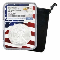 Best Sale 👏 Coin Collector 2021 MS70 NGC Type 2 From First 38 Boxes Silver Eagle With Flag Core 😍
