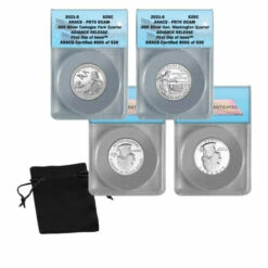 Cheap 🌟 Coin Collector 2021 PF70 ANACS FDOI LE 526 Advance Release Silver Proof Set Quarters 🤩