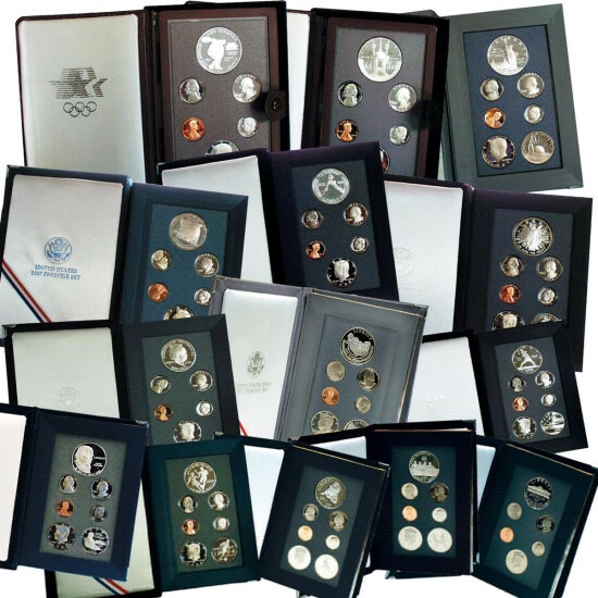 Promo โค๏ธ Coin Collector 1983 To 1997 Prestige Proof Sets - 14 Sets ๐