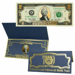 Hot Sale 🎉 Coin Collector $2 Bill With 22K Gold Foil Highlights ⌛