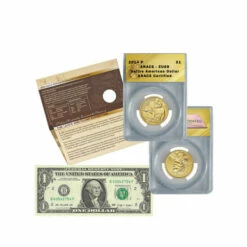 Brand new 👏 Coin Collector 2014 EU69 Native American Dollar And $1 Bill Set 💯