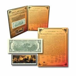 Best reviews of 🔔 Coin Collector Declaration Of Independence 24K Gold Aurum, Set Of 4 Stamps And $2 Federal Reserve Note 🌟
