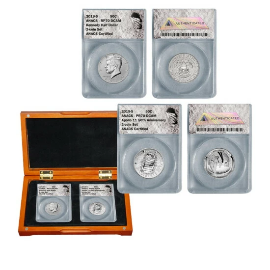 Cheap ๐ Coin Collector 2019-S Apollo 11 50th Anniversary And John F. Kennedy Half Dollar Set ๐