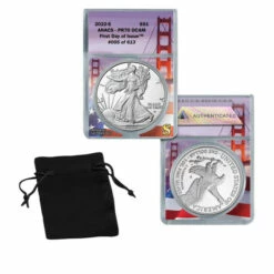Hot Sale 👏 Coin Collector 2022-S PR70 ANACS First Day Of Issue LE 613 Silver Eagle Dollar Coin 🔥