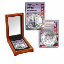 Deals 😍 Coin Collector 1986 MS70 ANACS San Francisco Mint Silver Eagle Dollar Coin 😍