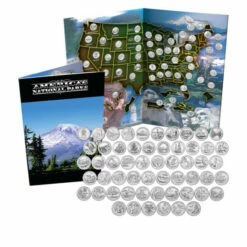 Deals 👏 Coin Collector 2010-2021 Set America The Beautiful National Park Coins W/Map Folder 👍