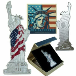 Outlet 😀 Coin Collector 2022 Statue Of Liberty Solomon Islands 2 Oz. Silver $5 Coin ⭐