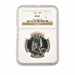 Discount 🌟 Coin Collector 1961 PF67 NGC Benjamin Franklin 90% Silver Half Dollar ⭐