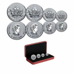 Best Sale ❤️ Coin Collector 2017 Canada Silver Maple Leaf Fractional 4-Coin Limited Edition Set 🎁