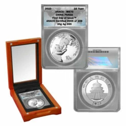 Best Sale ✨ Coin Collector 2023 MS70 ANACS FDOI LE 388 China Panda 10-Yuan Silver Coin 👍